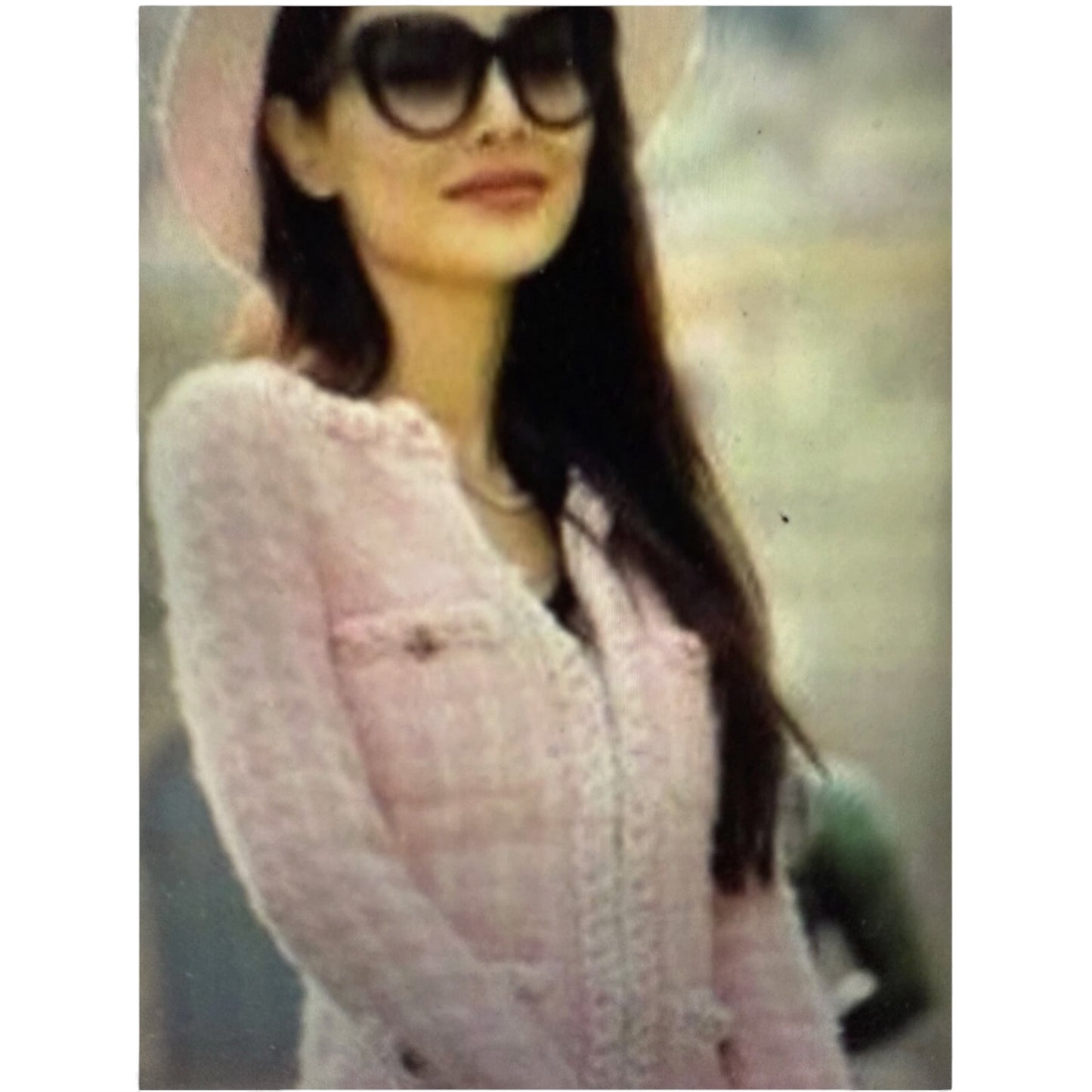 Chanel Karl Lagerfeld F/W 2014 Supermarket Collection Pink Dream Tweed Jacket CC Gripoix Buttons Size 36