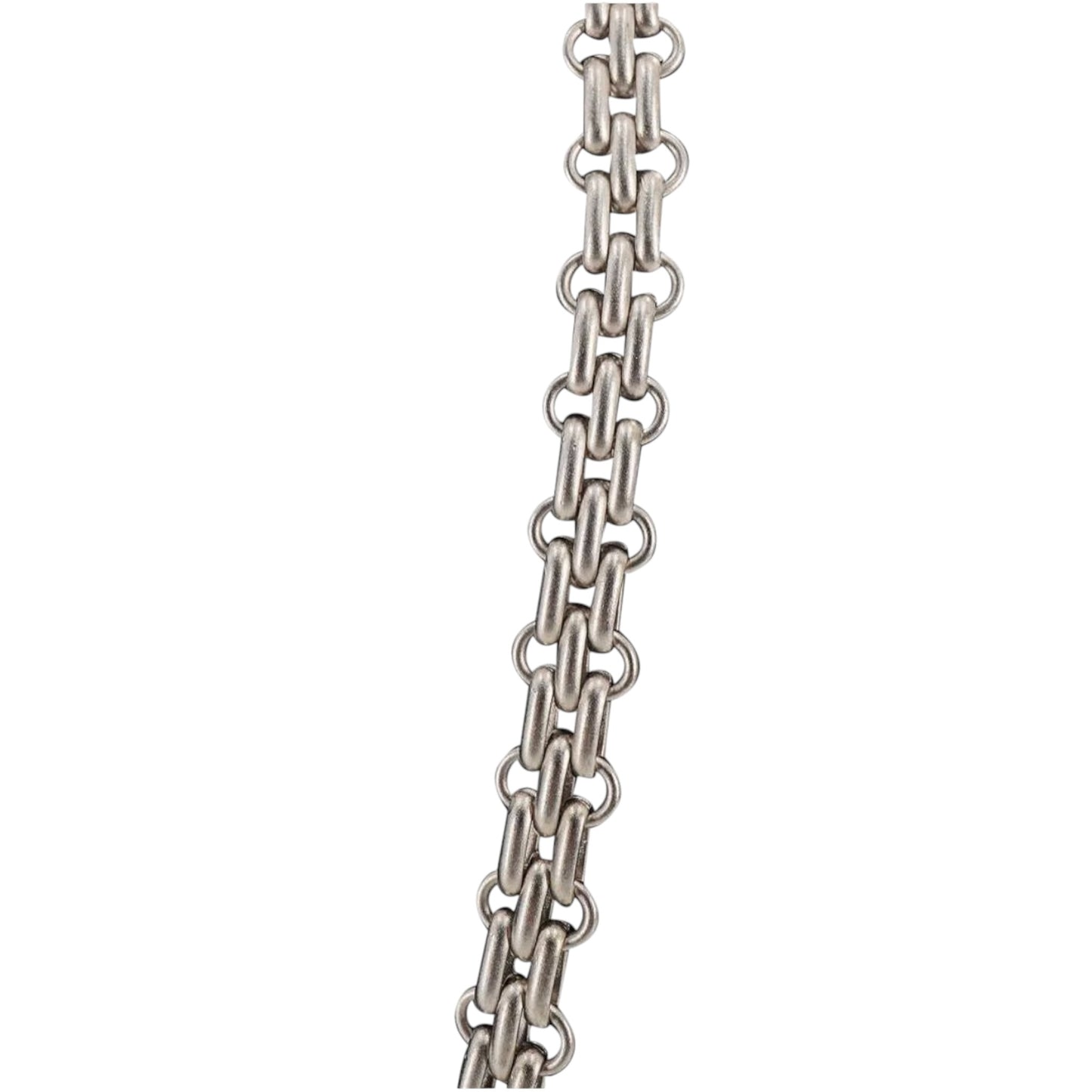 Chanel 1998 Silver-Plated Chain Link Necklace with Logo Clasp | 28”
