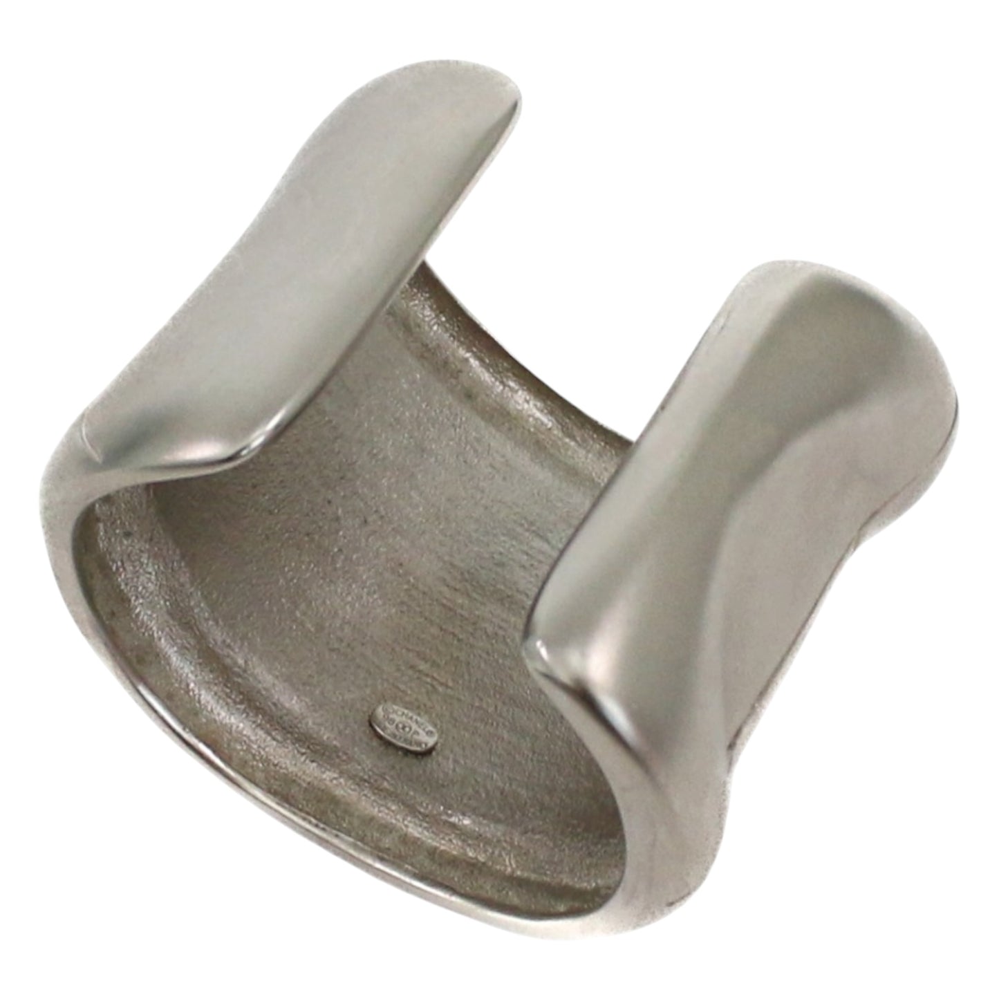 Chanel Spring 1998 Silver-Tone Logo Cuff Bracelet