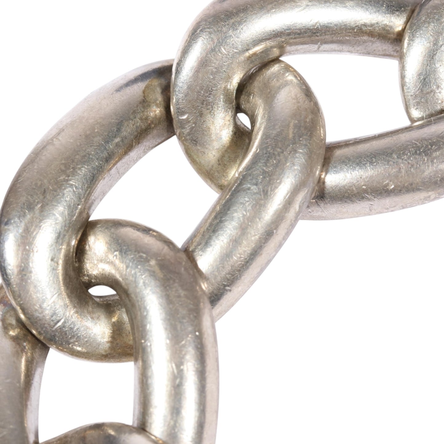 Vintage Yves Saint Laurent YSL Sterling Silver Chunky Chain Link Bracelet | Made in France
