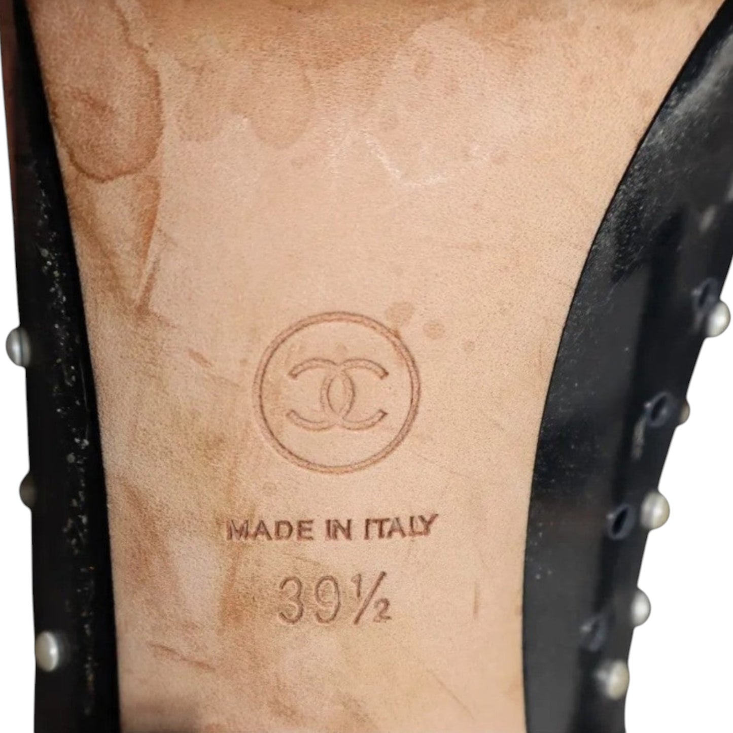 Chanel Transparent PVC & Pearl Embellished Cap Toe Heels, Late 1990s–Early 2000s | Size 39.5