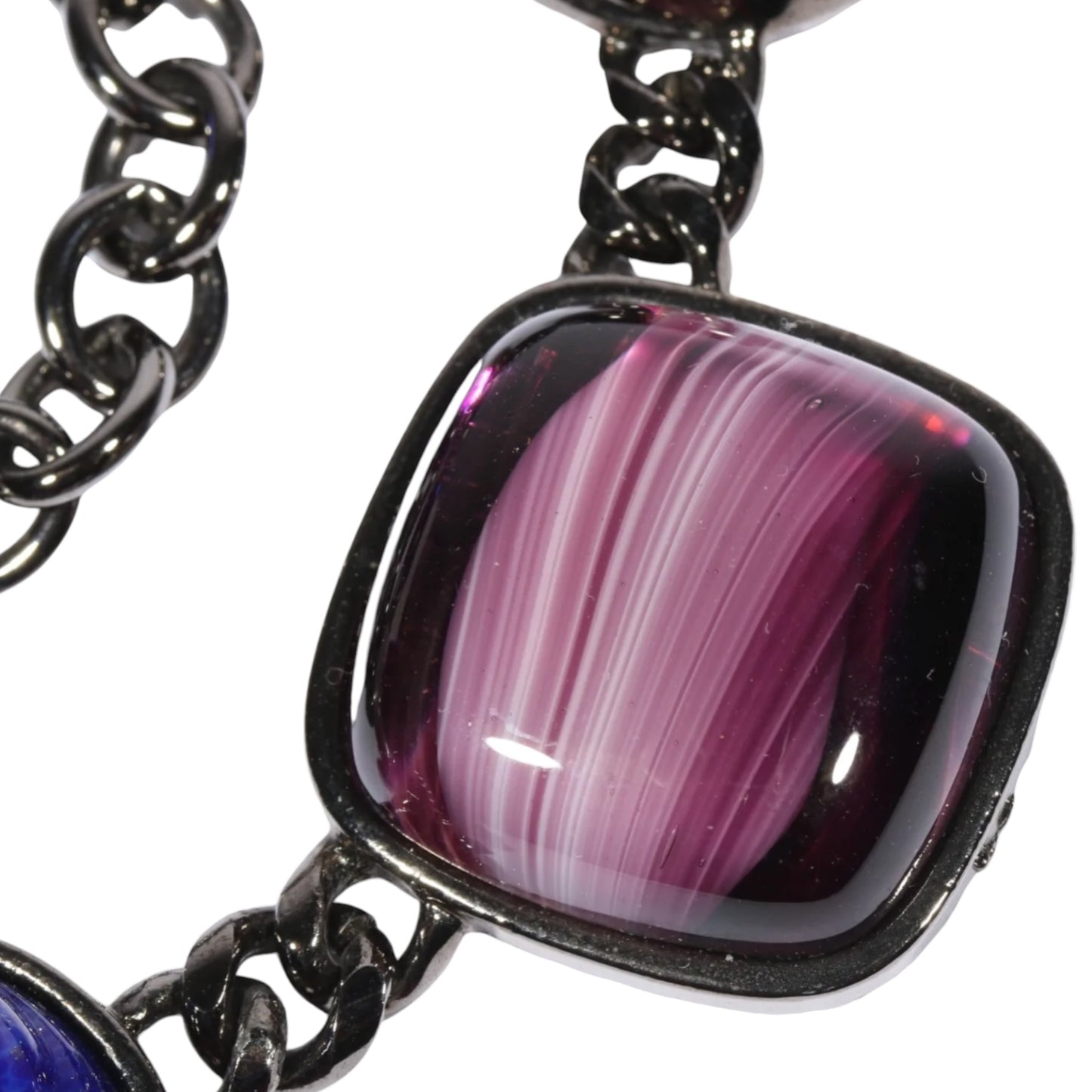 Vintage Yves Saint Laurent by Robert Goossens Art Glass & Faux Pearl Statement Necklace, Late 1980s-Early 1990s