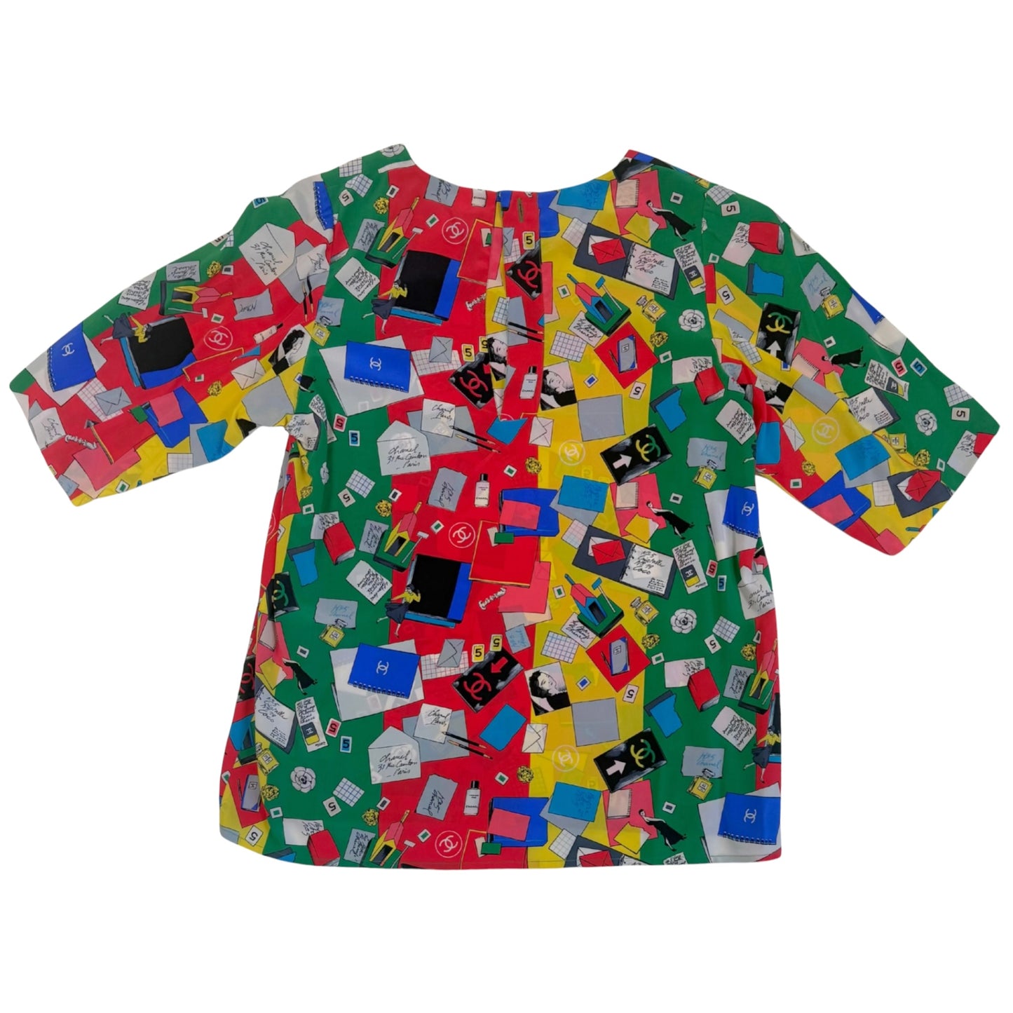 Rare Chanel Fall/Winter 1988 “Coco” Reversible Check Jacket, Skirt & Blouse 3-Piece Set