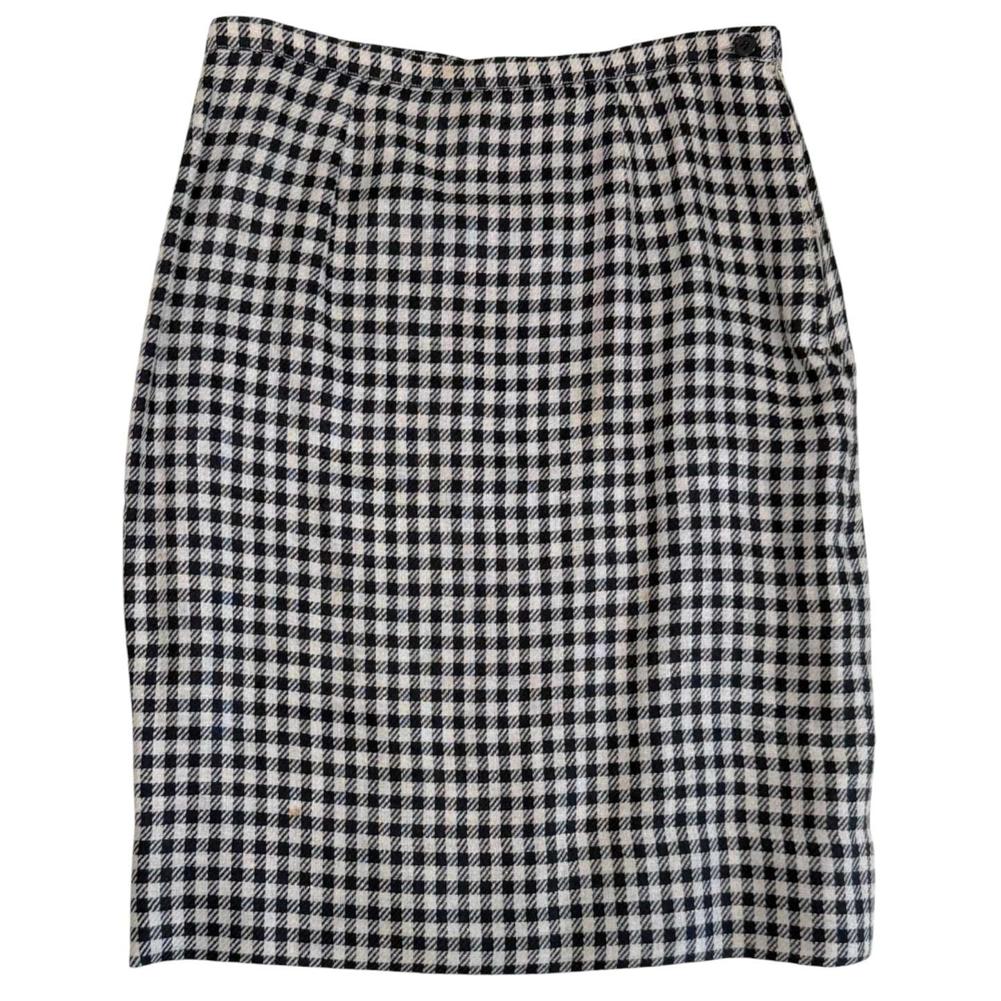 Rare Chanel Fall/Winter 1988 “Coco” Reversible Check Jacket, Skirt & Blouse 3-Piece Set