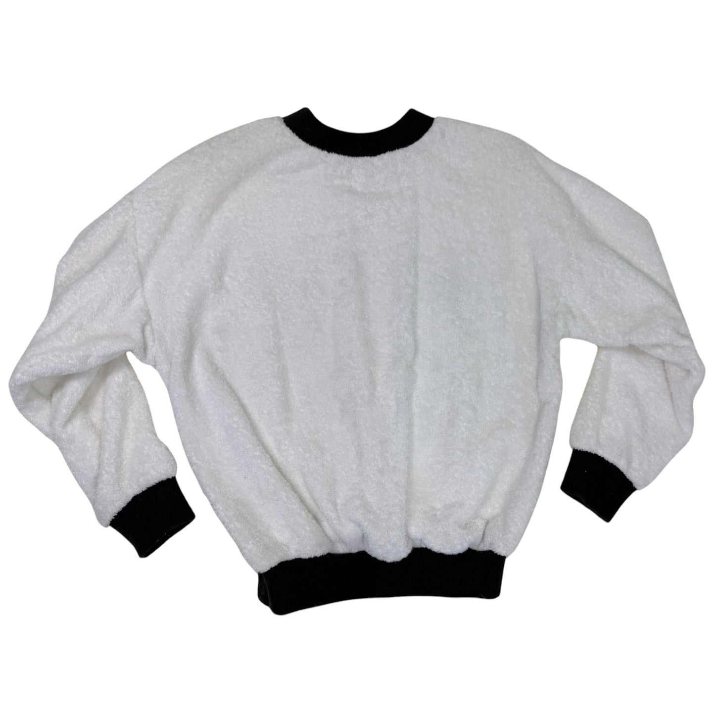 Vintage Chanel Boutique 1992 Terry Cloth Logo Sweatshirt & Mini Skirt Set Made in France