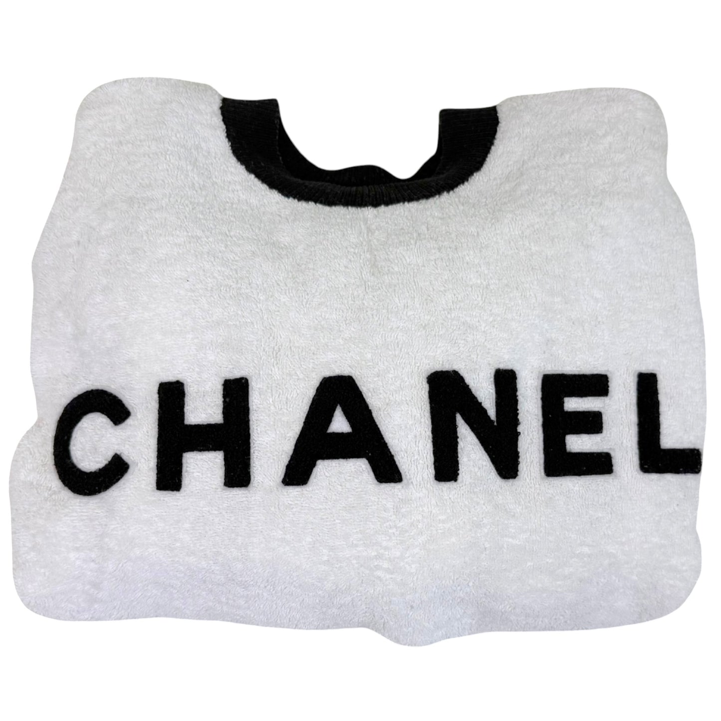 Vintage Chanel Boutique 1992 Terry Cloth Logo Sweatshirt & Mini Skirt Set Made in France