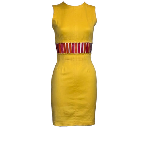 Paco Rabanne 1990s Mod Metal Panel Cutout Mini Dress