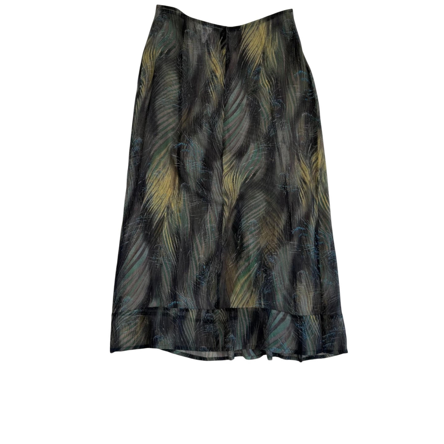 Vintage Dries Van Noten Early 2000s Silk Chiffon A-Line Maxi Skirt