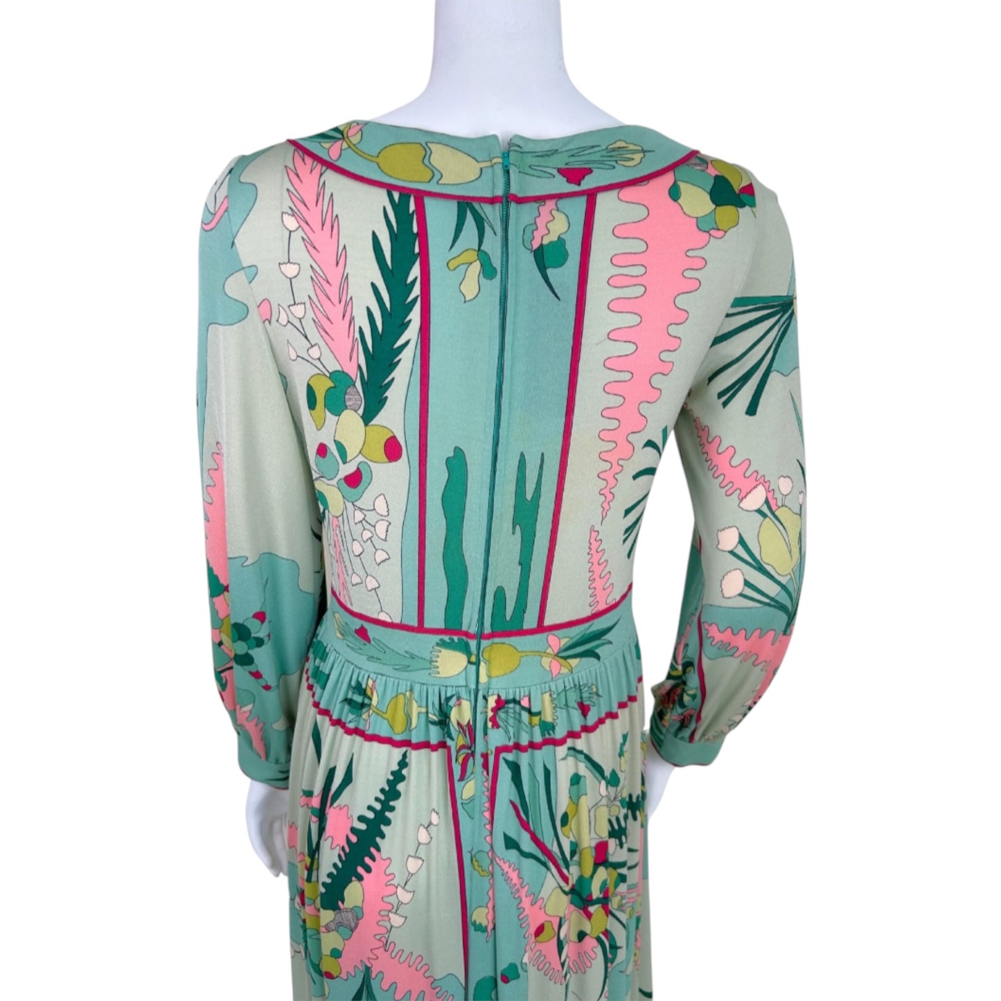 Vintage Averardo Bessi Silk Psychedelic Print Maxi Dress