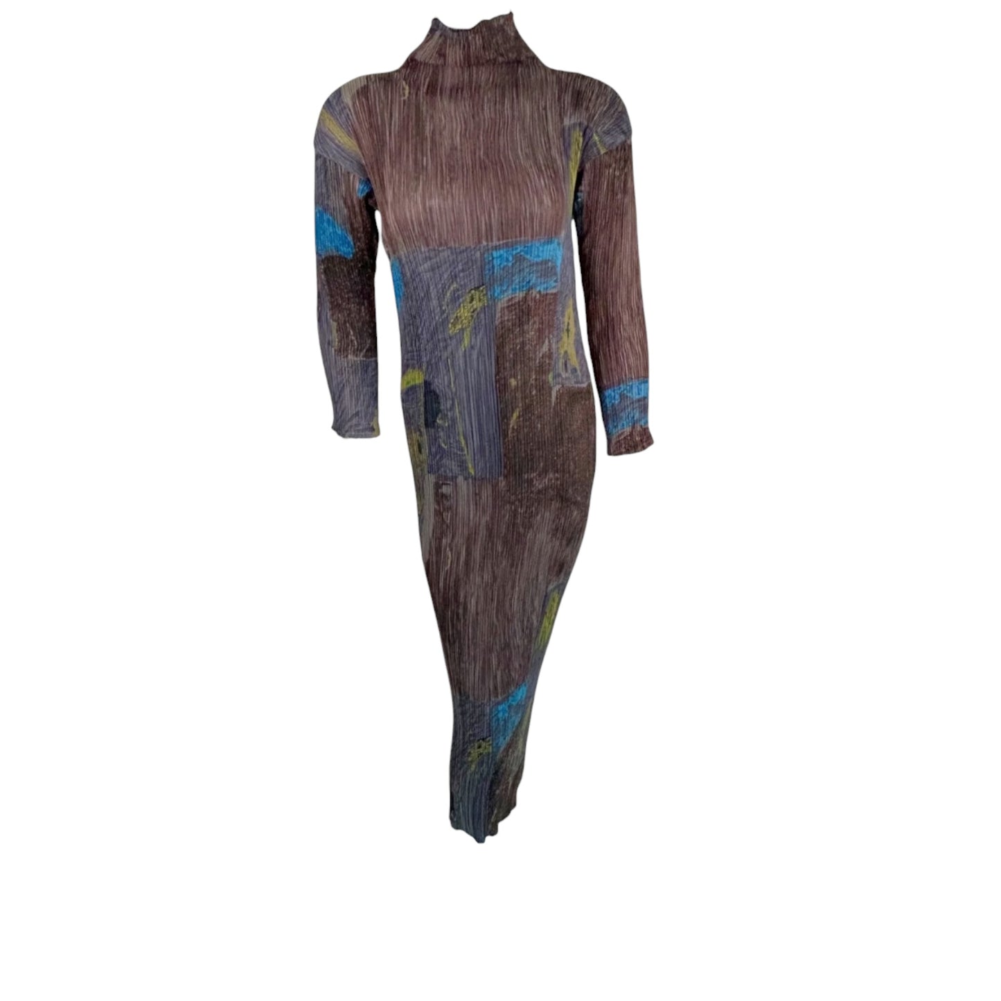 Vintage 90s Issey Miyake Abstract Expressionist Plissé Dress – Main Line