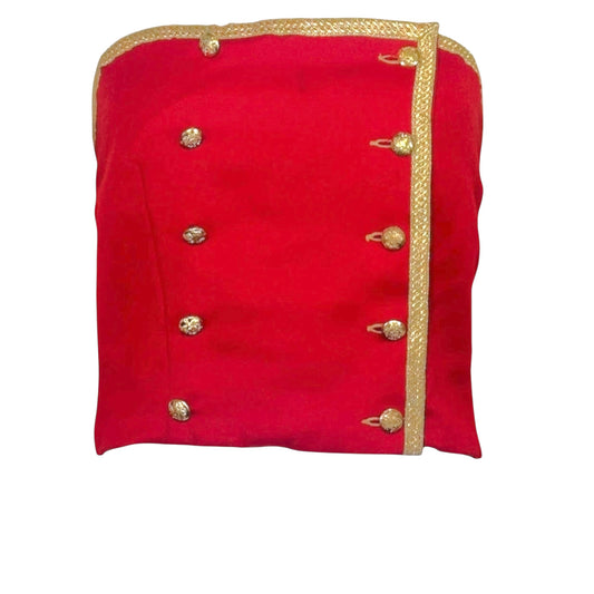 Ralph Lauren Purple Label Fall 1990 Runway Scarlet Red Military Bustier Top Size 8