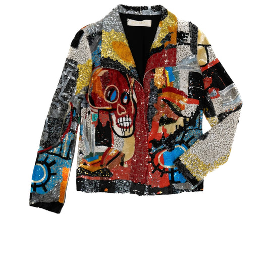 Valentino Garavani Fall 2006 Jean-Michel Basquiat Sequin Runway Blazer Look 51
