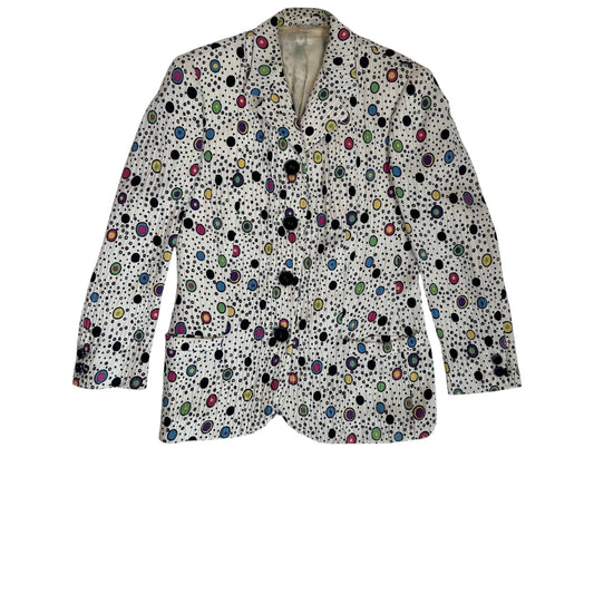 Vintage 1990s Gianni Versace Colorful Mod Single Breasted Blazer