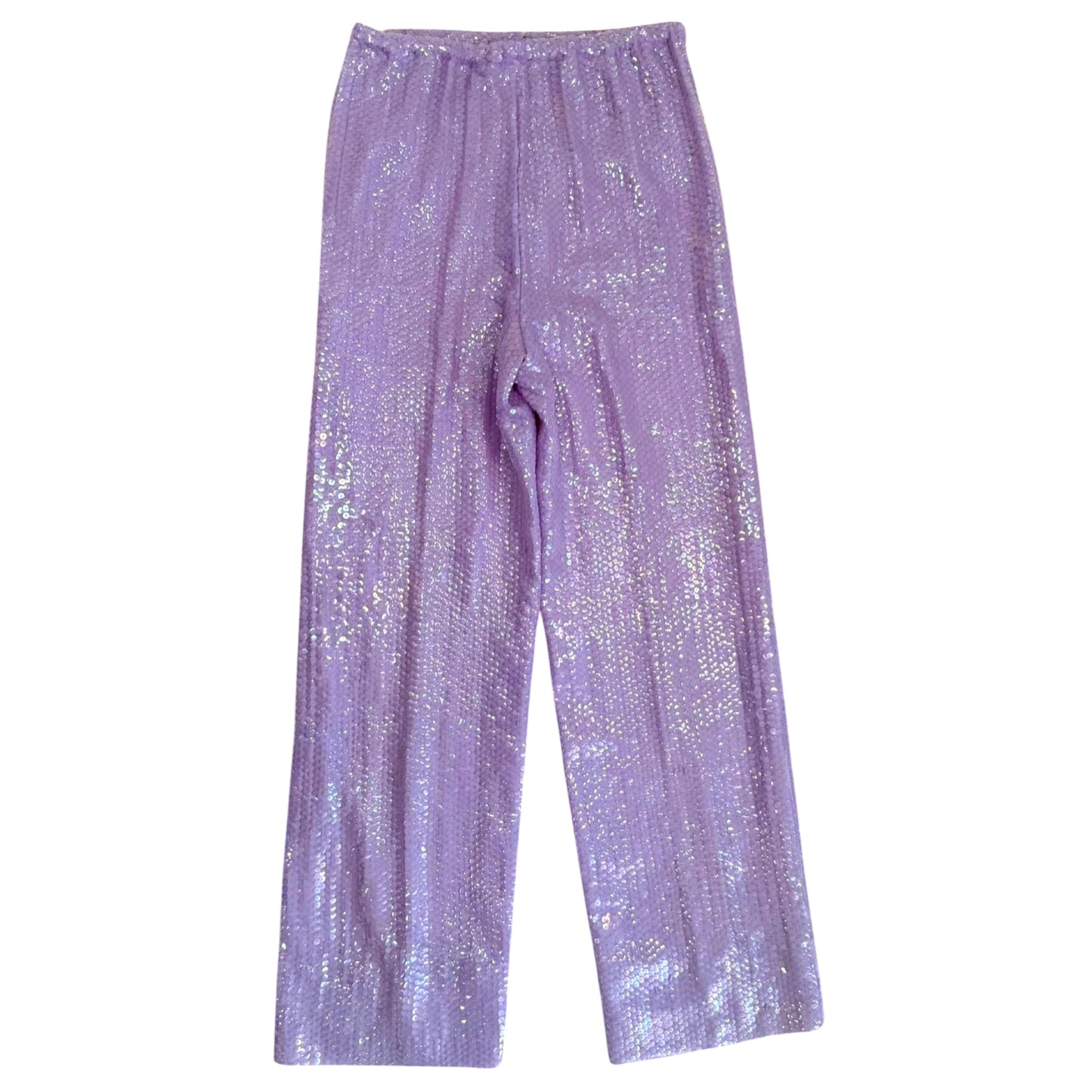 Museum-Referenced 1971 Halston Lavender Iridescent Sequin Evening Pantsuit