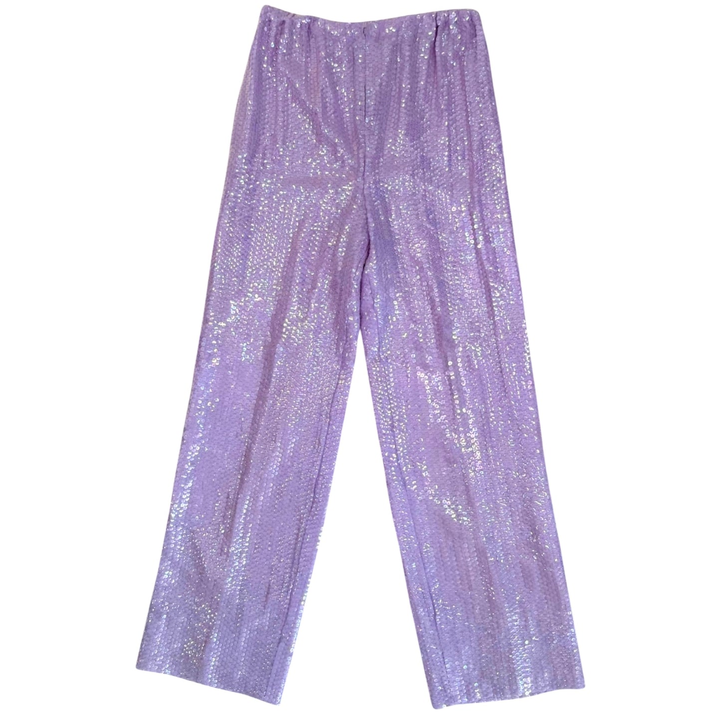 Museum-Referenced 1971 Halston Lavender Iridescent Sequin Evening Pantsuit
