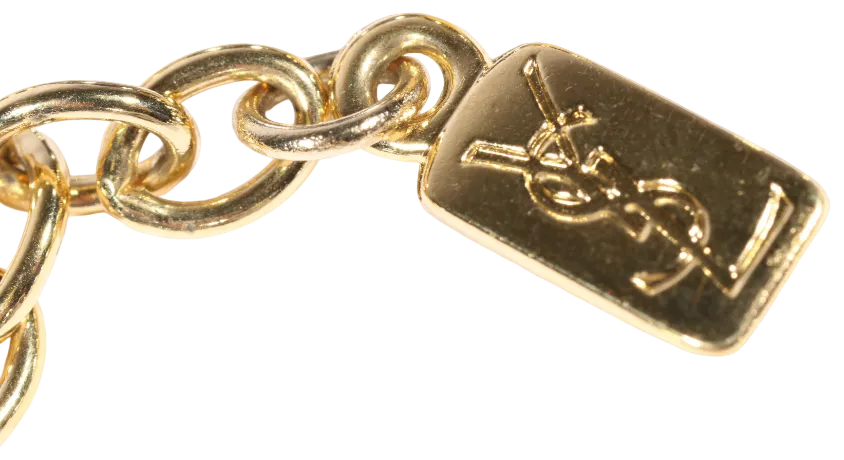 Vintage Yves Saint Laurent YSL Chrome Spike Statement Necklace & Earrings Set, Late 1980s-Early 1990s Runway/Editorial Style