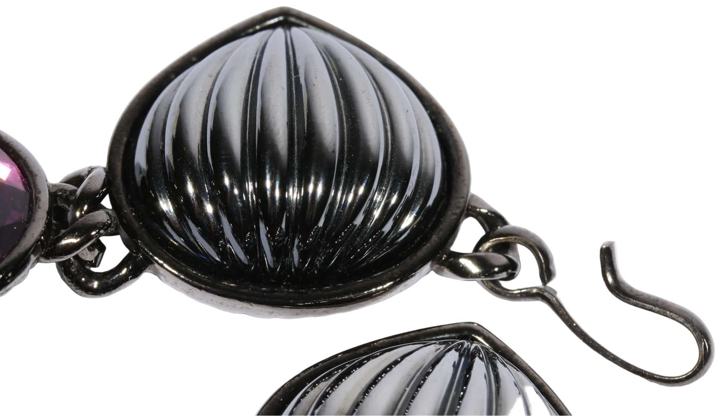 Vintage Yves Saint Laurent Robert Goossens Monet for YSL Art Glass & Faux Pearl Statement Necklace, Late 1980s-Early 1990s