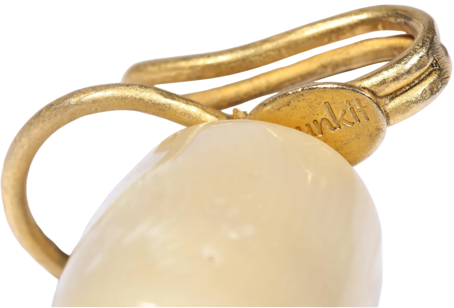 Hassan Bounkit Angel Skin & Orange Coral Beaded Necklace with Amethyst Cabochon Accents