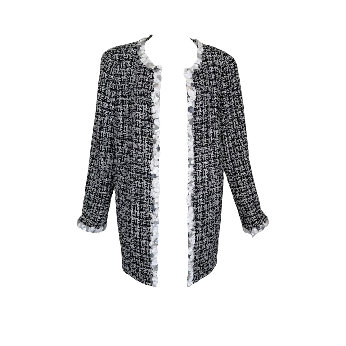 Chanel Spring 2009 Runway Tweed Jacket - Look 7 Sequin Trim Bouclé Karl Lagerfeld Era (09P)