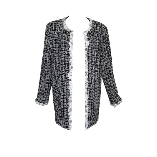 Chanel Spring 2009 Runway Tweed Jacket - Look 7 Sequin Trim Bouclé Karl Lagerfeld Era (09P)