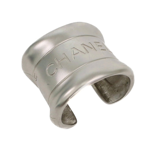 Chanel Spring 1998 Silver-Tone Logo Cuff Bracelet