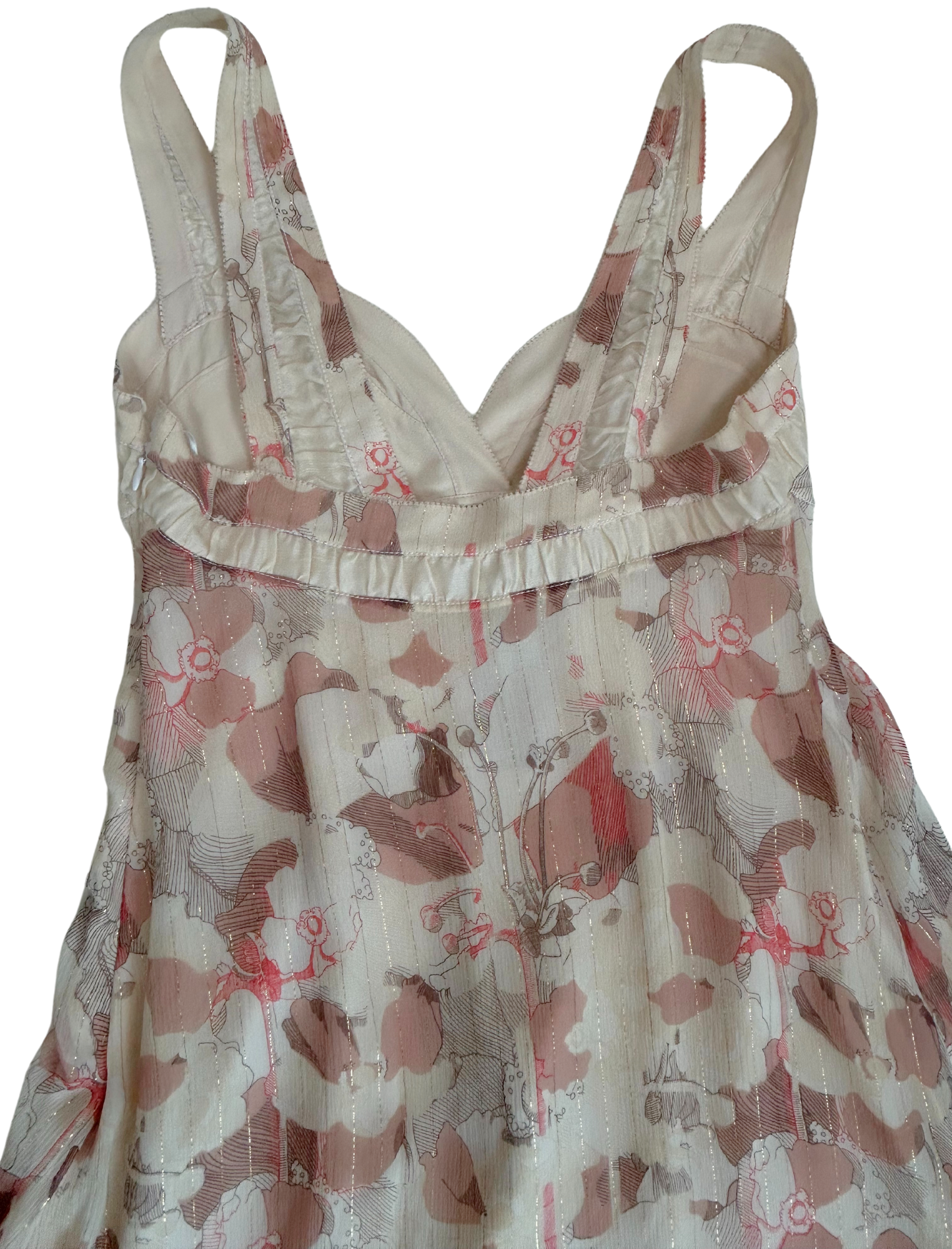 Nina Ricci Floral Silk Chiffon Gown