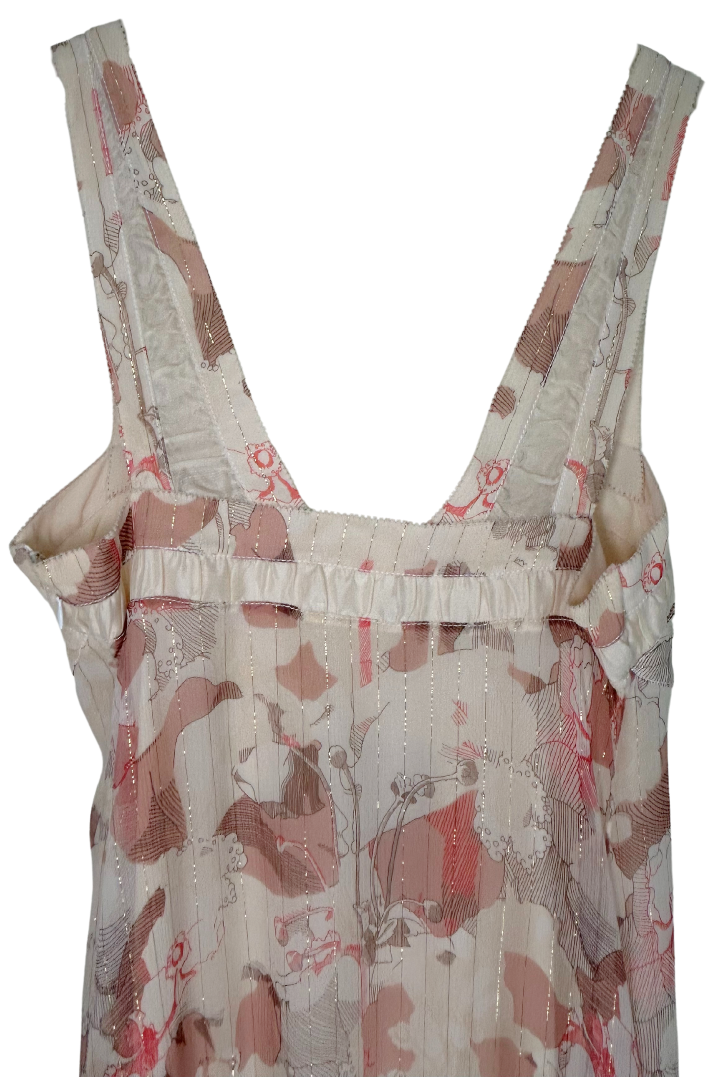 Nina Ricci Floral Silk Chiffon Gown