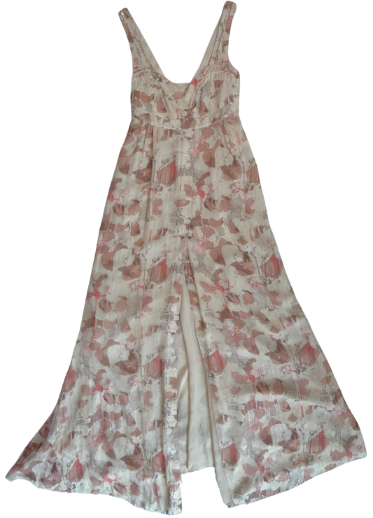 Nina Ricci Floral Silk Chiffon Gown