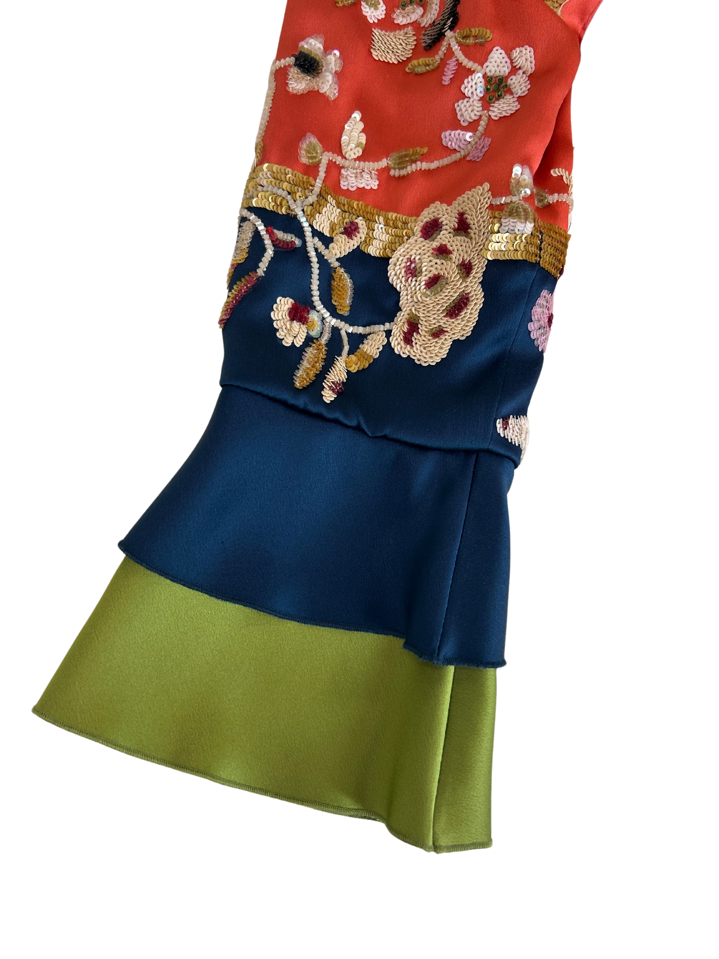 Valentino Vintage Silk Floral Sequin Embellished Evening Jacket