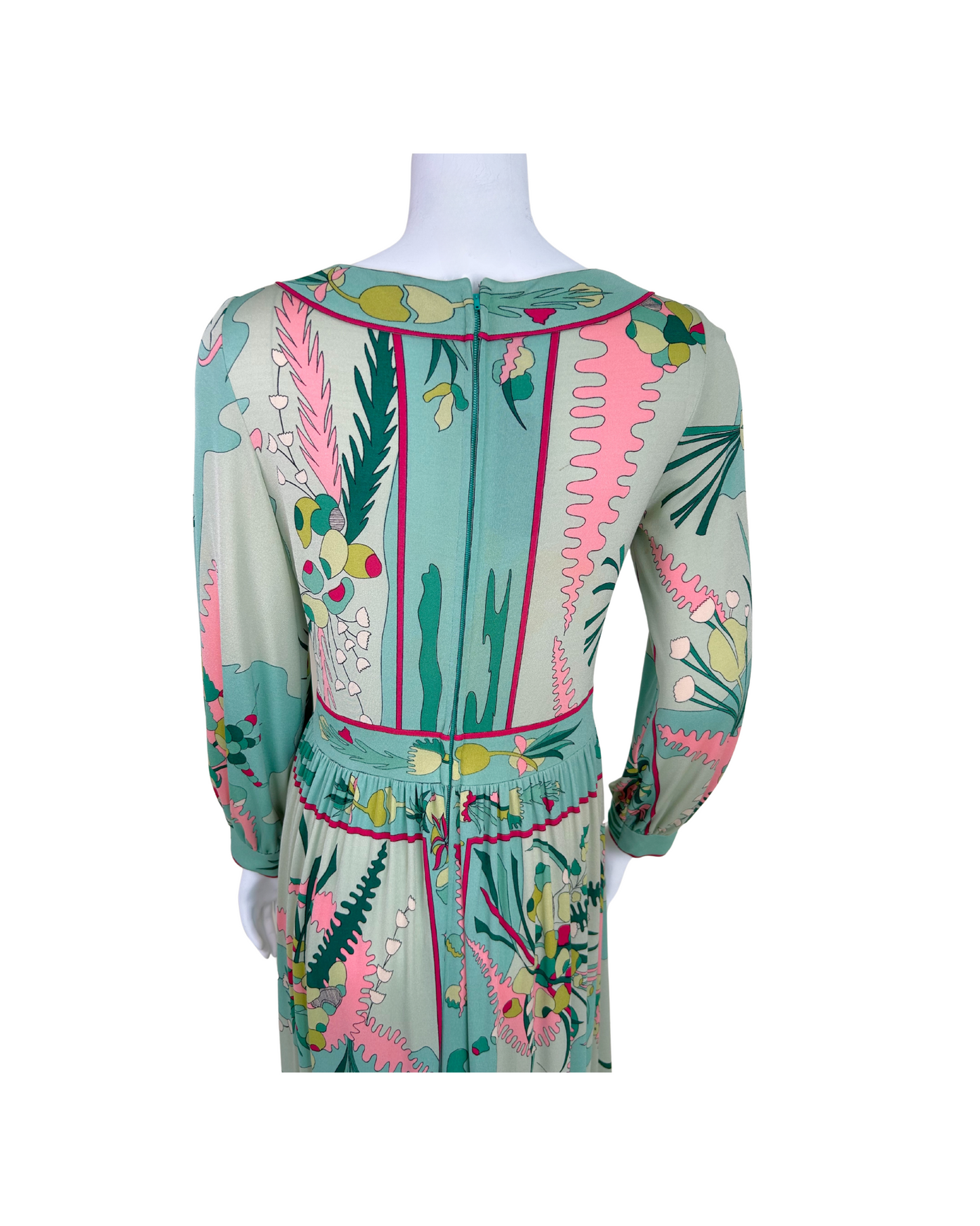 Vintage Averardo Bessi Silk Psychedelic Print Maxi Dress