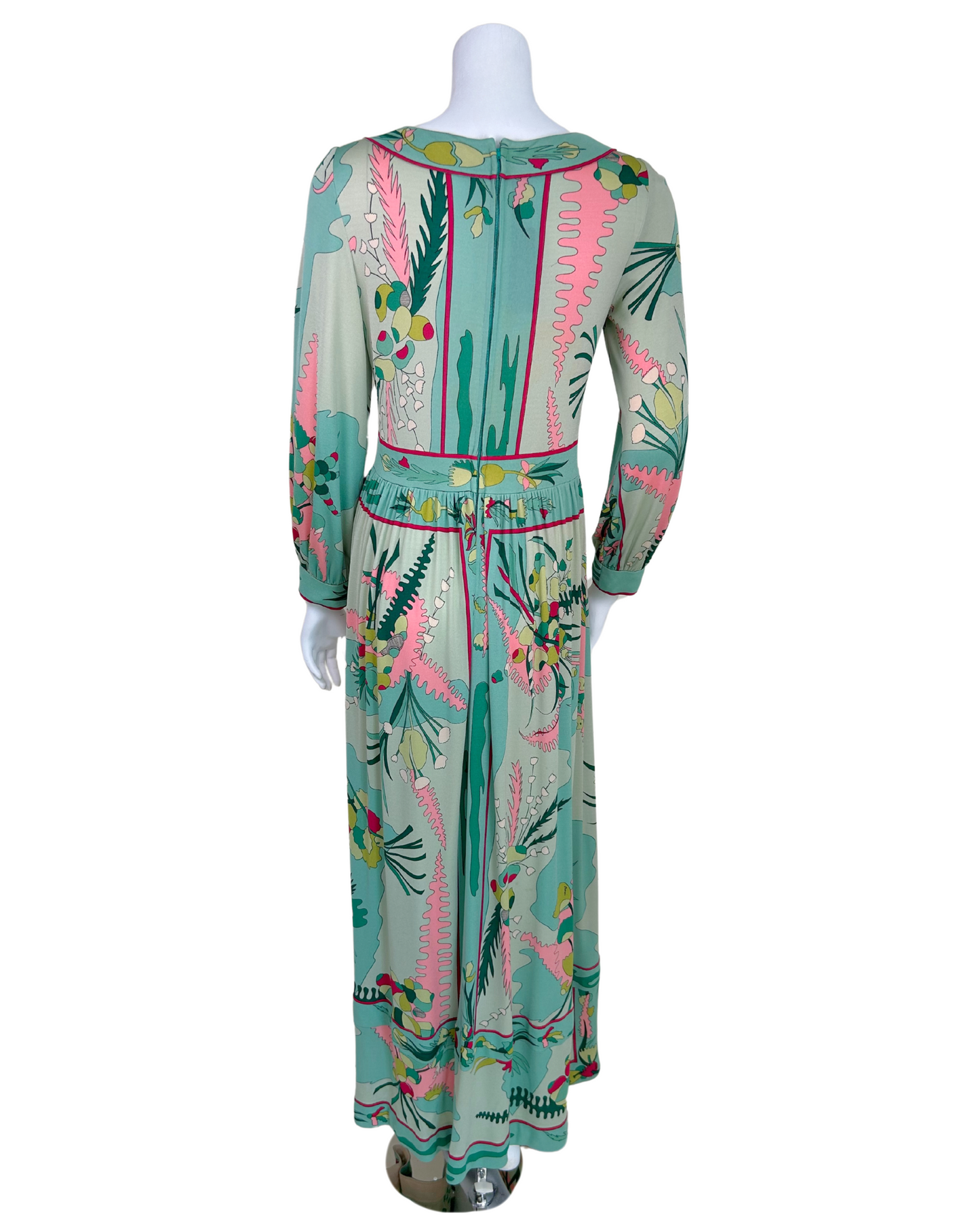 Vintage Averardo Bessi Silk Psychedelic Print Maxi Dress