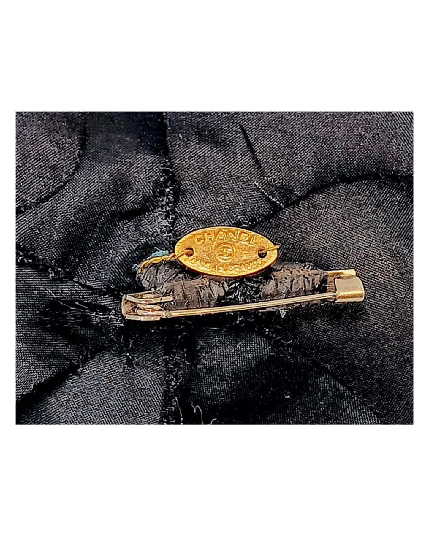 Chanel Black Velvet Camellia Brooch (1990s) - Made in France