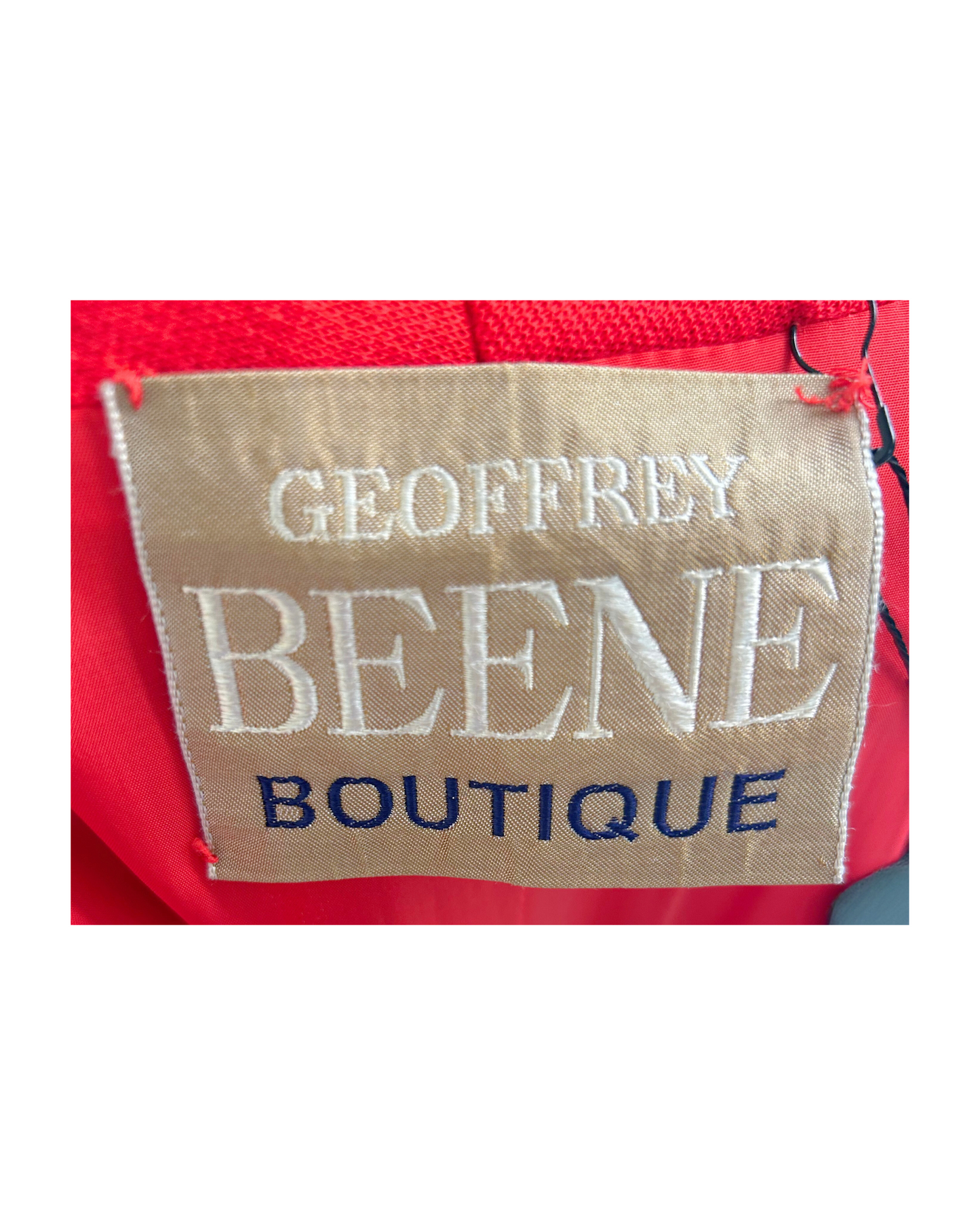 Vintage 1980s Geoffrey Beene Boutique Red Knit Maxi Jacket