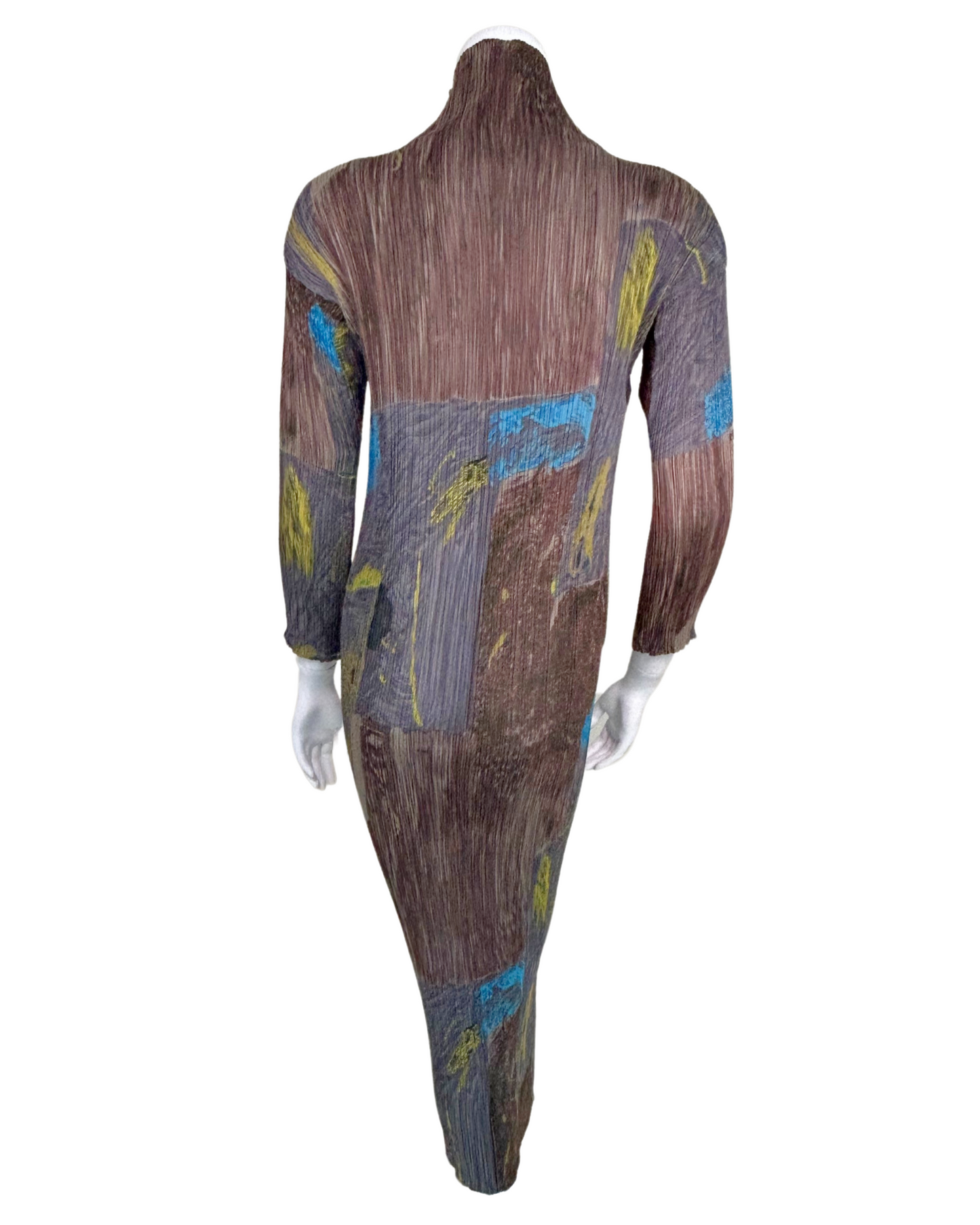 Vintage 90s Issey Miyake Abstract Expressionist Plissé Dress – Main Line