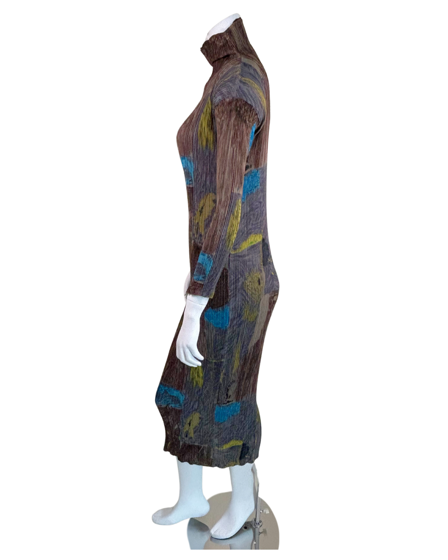 Vintage 90s Issey Miyake Abstract Expressionist Plissé Dress – Main Line
