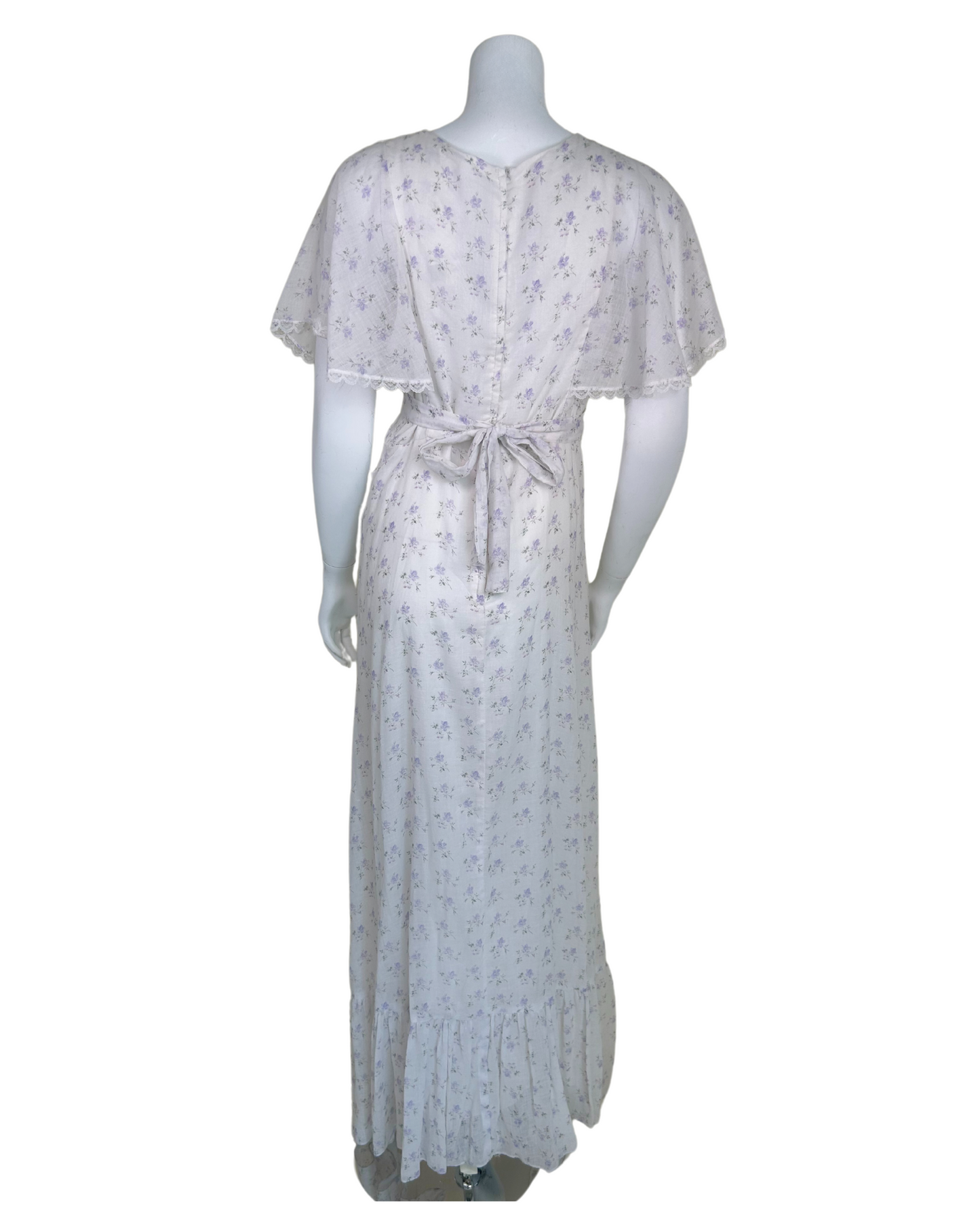 Vintage 1970s Floral Print Prairie Dress