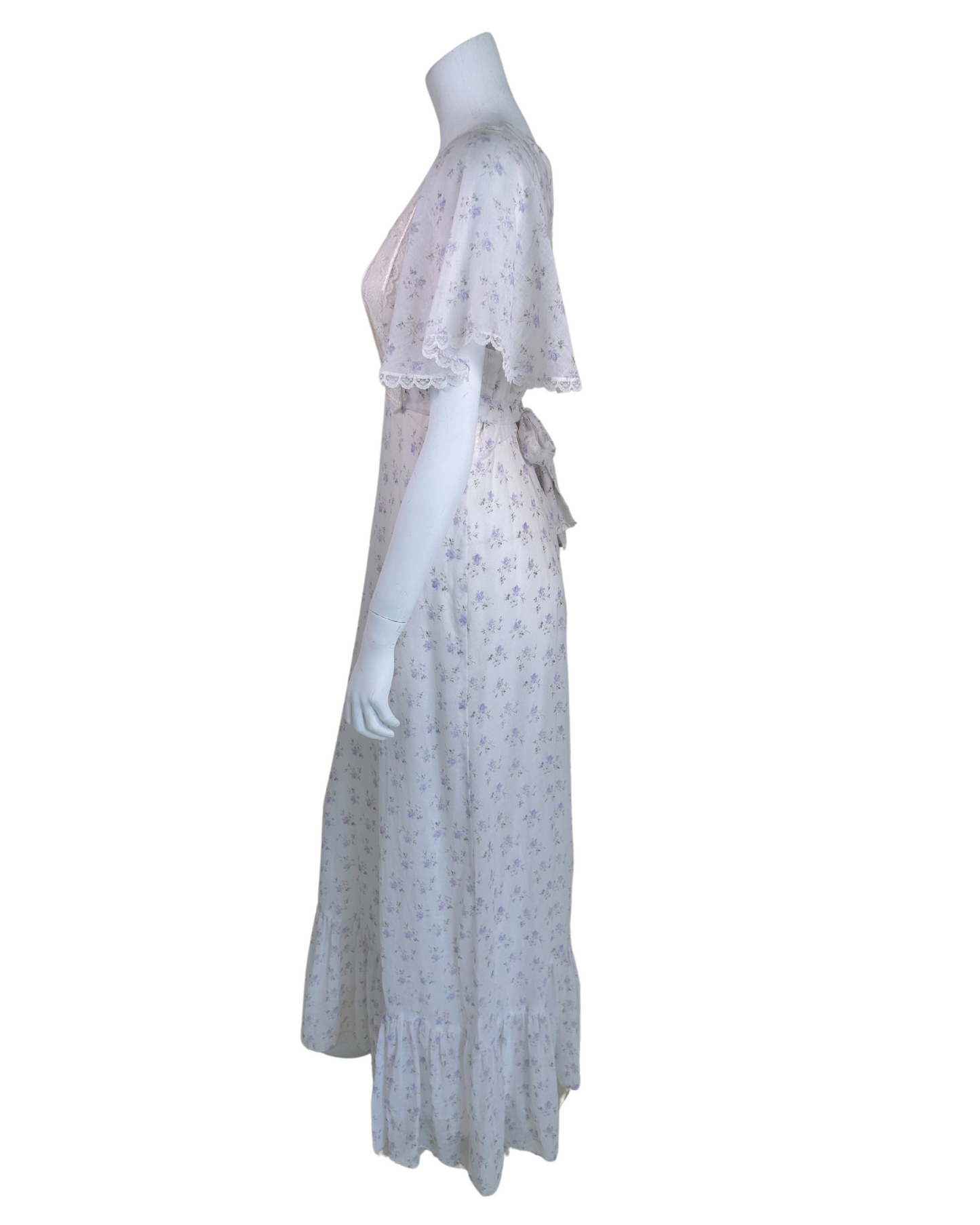 Vintage 1970s Floral Print Prairie Dress