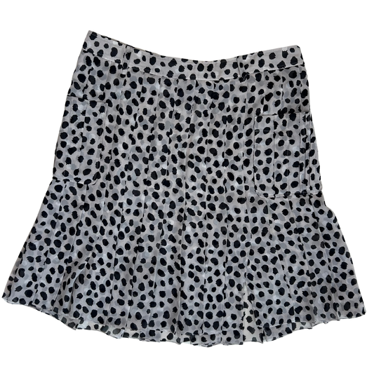 Yves Saint Laurent Vintage Dalmatian Print Silk Skirt