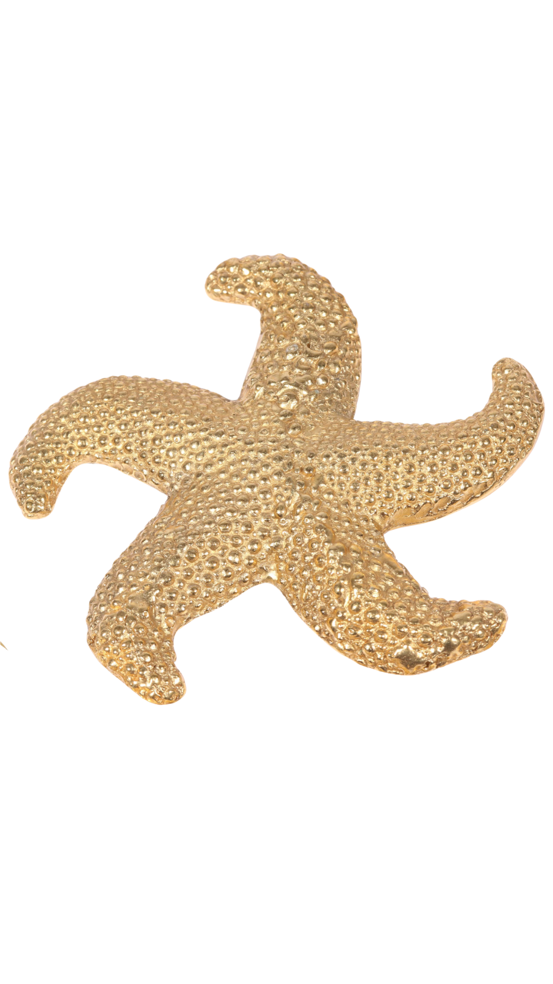 Vintage Yves Saint Laurent YSL Gold Tone Seashell Charm Necklace Starfish Brooch Shell Drop Earrings 3pc Set