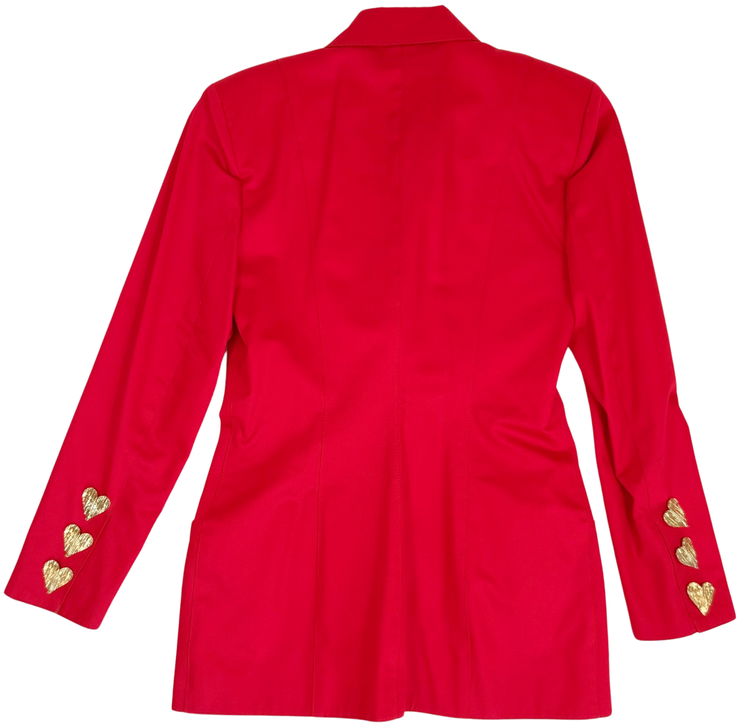 Zang Toi Vintage 90's Red Heart Button Skirt Suit