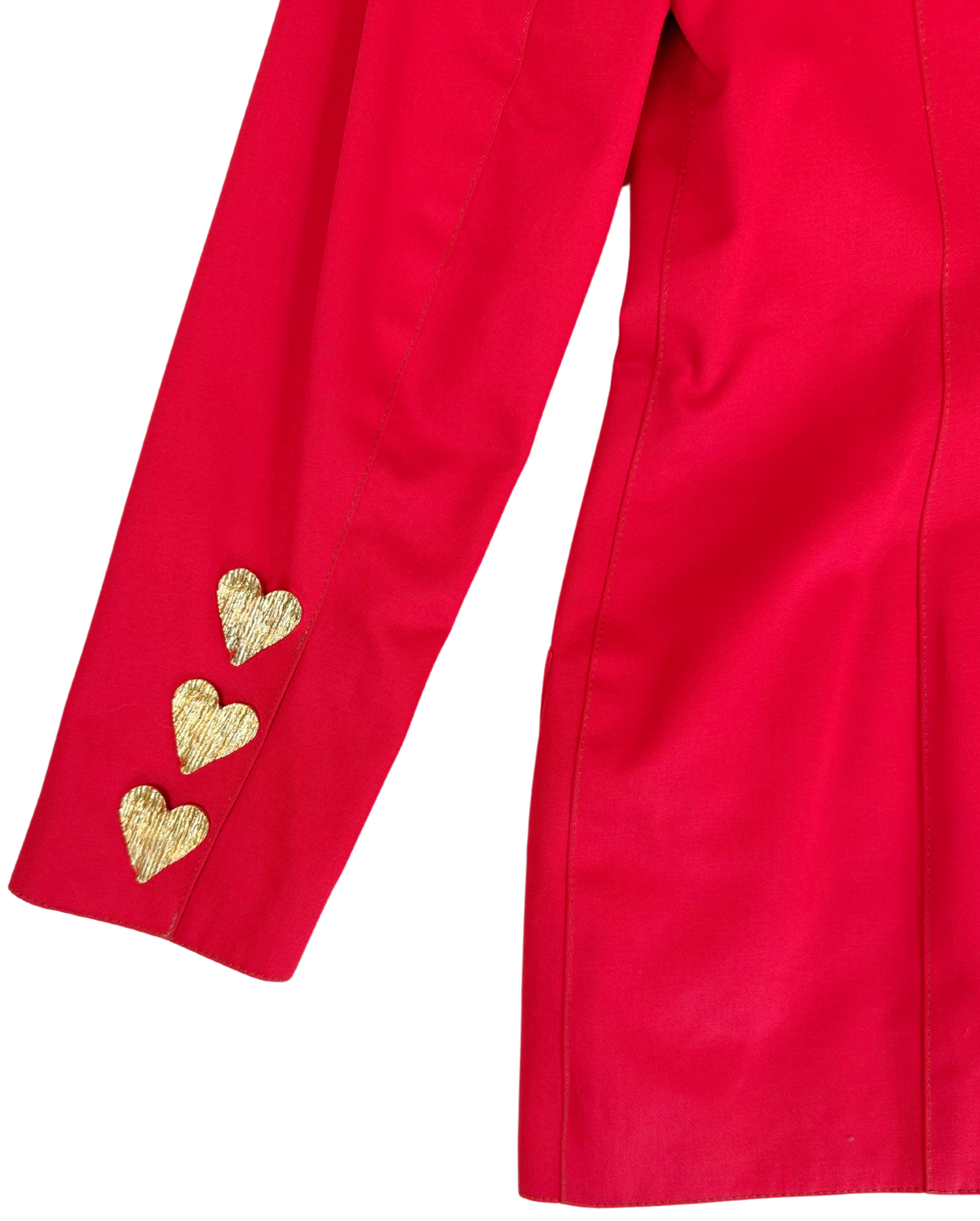 Zang Toi Vintage 90's Red Heart Button Skirt Suit
