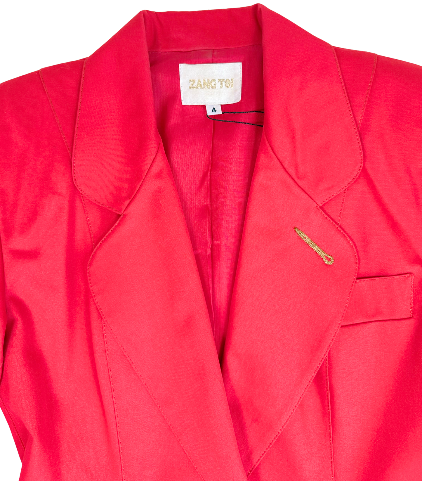 Zang Toi Vintage 90's Red Heart Button Skirt Suit